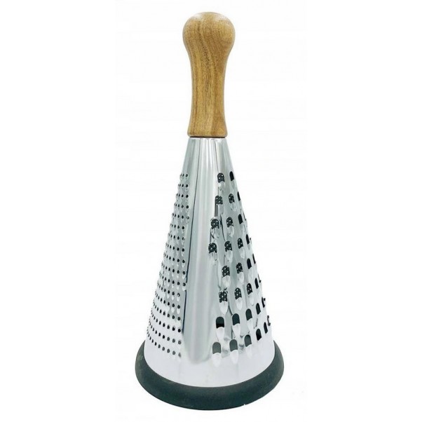 Stainless steel and acacia wood grater