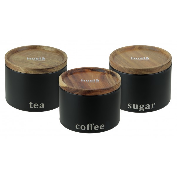 Set of 3 food containers: coffee,...